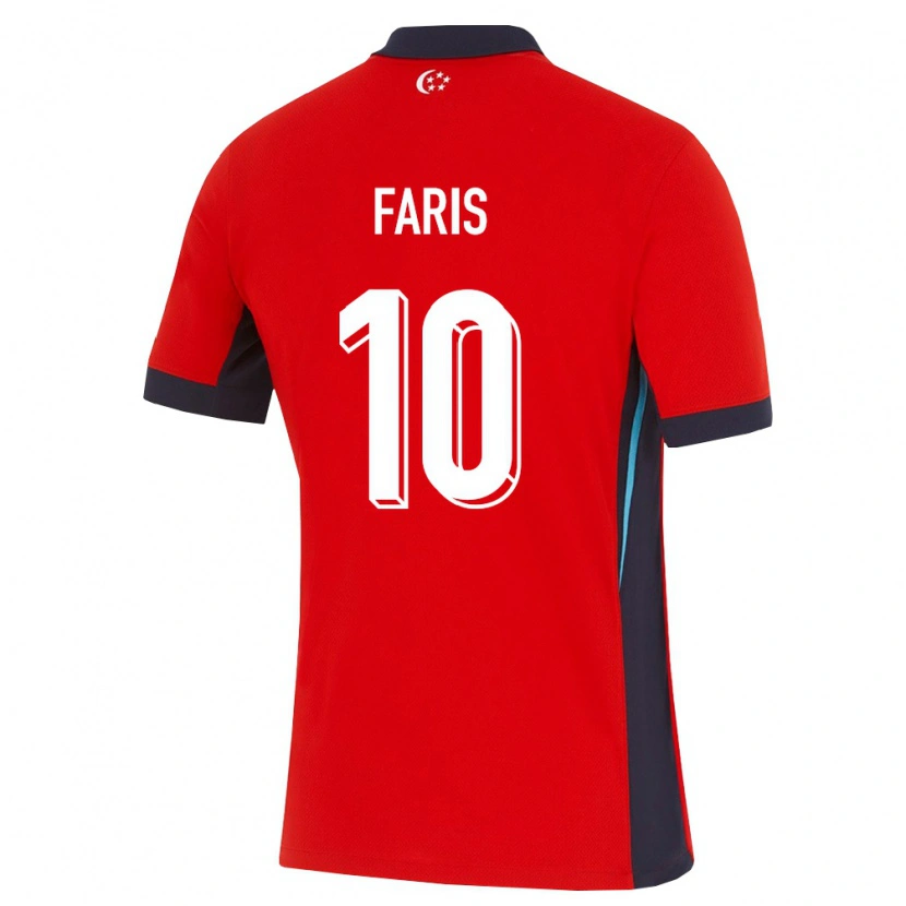 Danxen Pánské Singapur Faris Ramli #10 Červená Bílá Černá Domů Hráčské Dresy 26-28 Dres