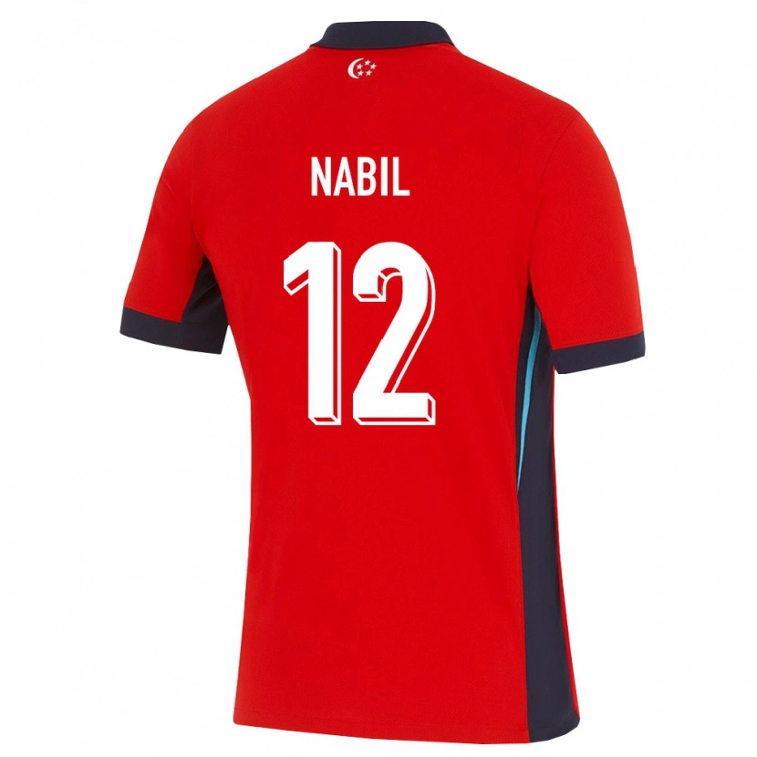 Danxen Pánské Singapur Firman Nabil #12 Červená Bílá Černá Domů Hráčské Dresy 26-28 Dres