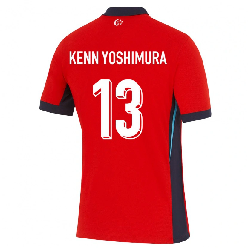 Danxen Pánské Singapur Junki Kenn Yoshimura #13 Červená Bílá Černá Domů Hráčské Dresy 26-28 Dres