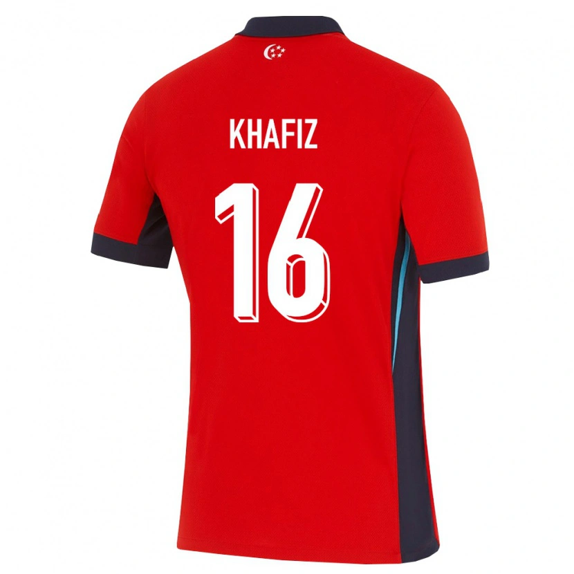 Danxen Pánské Singapur Arfan Khafiz #16 Červená Bílá Černá Domů Hráčské Dresy 26-28 Dres