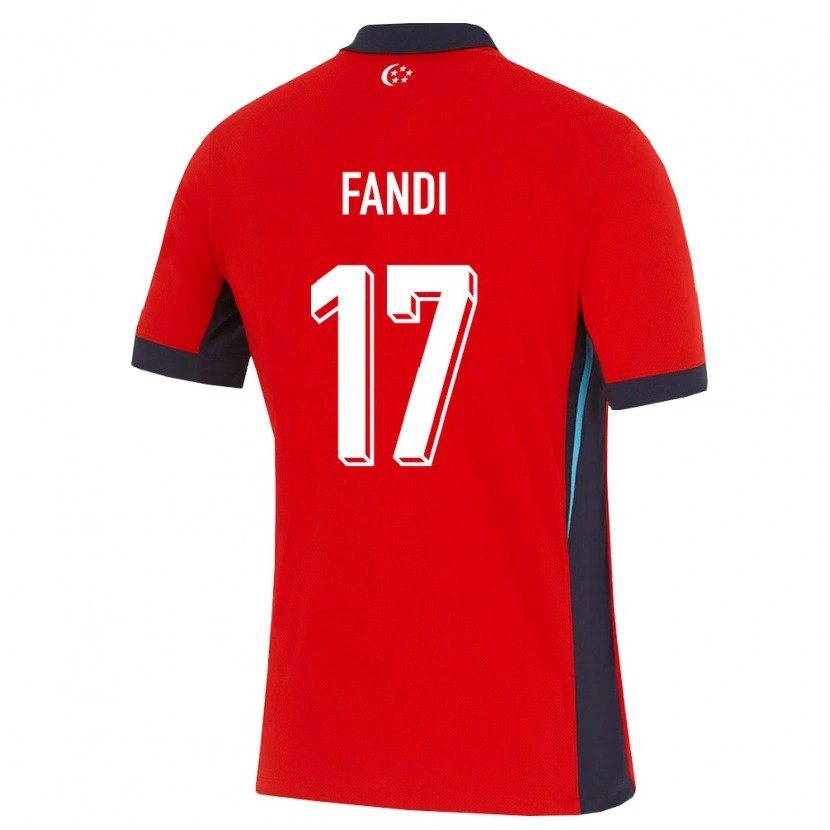 Danxen Pánské Singapur Iryan Fandi #17 Červená Bílá Černá Domů Hráčské Dresy 26-28 Dres