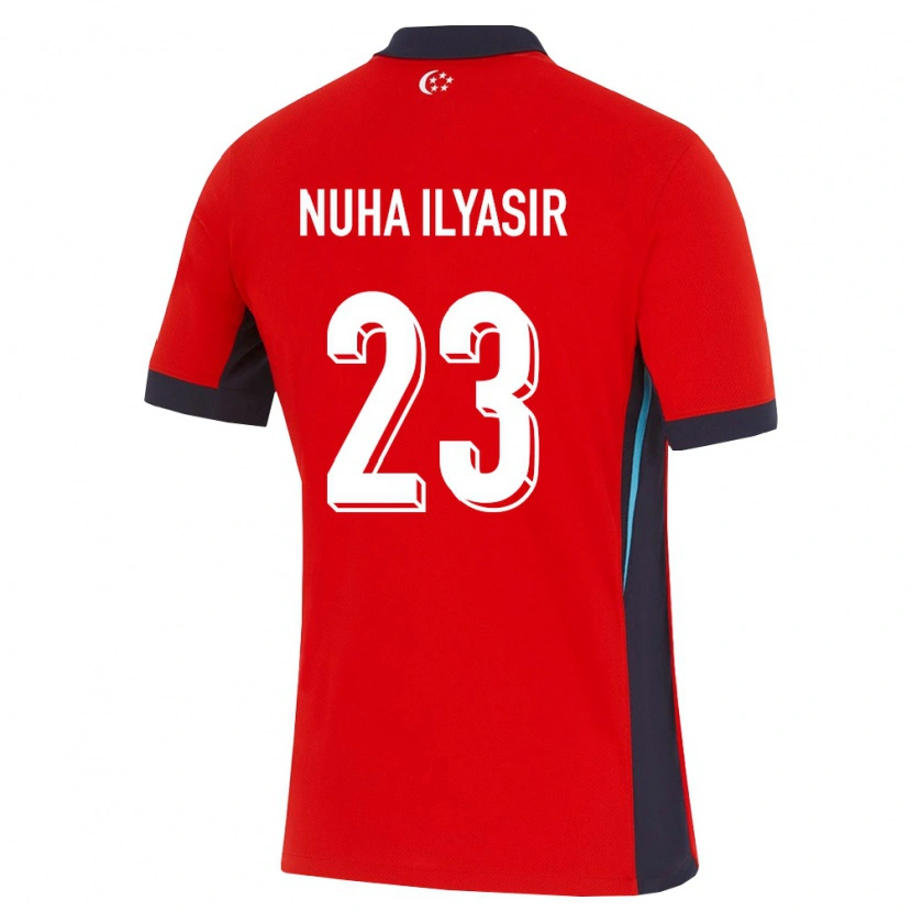 Danxen Pánské Singapur Ainun Nuha Ilyasir #23 Červená Bílá Černá Domů Hráčské Dresy 26-28 Dres