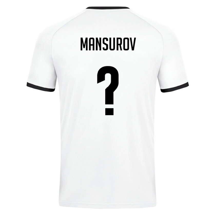 Danxen Pánské Uzbekistán Mukhammadjon Mansurov #0 Bílá Tmavě Zelená Daleko Hráčské Dresy 26-28 Dres