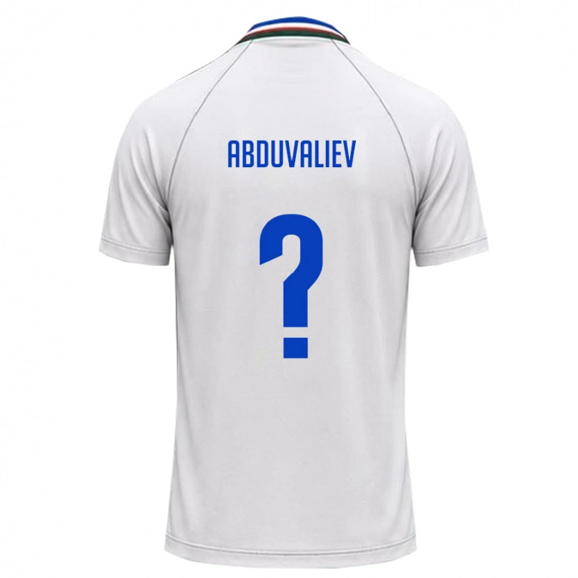 Danxen Pánské Uzbekistán Kamoliddin Abduvaliev #0 Bílá Tmavě Zelená Daleko Hráčské Dresy 26-28 Dres