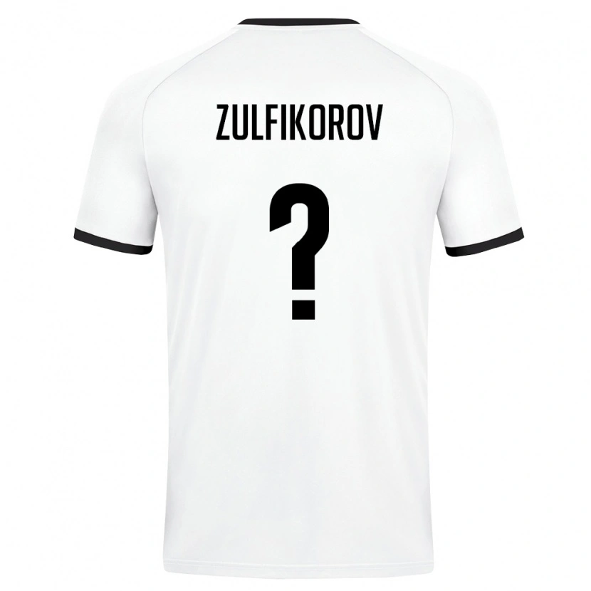 Danxen Pánské Uzbekistán Khojiakbar Zulfikorov #0 Bílá Tmavě Zelená Daleko Hráčské Dresy 26-28 Dres
