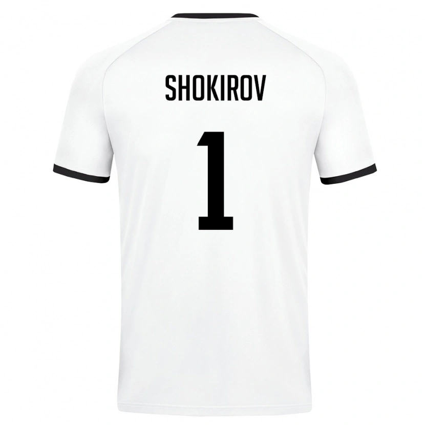 Danxen Pánské Uzbekistán Ibrokhim Shokirov #1 Bílá Tmavě Zelená Daleko Hráčské Dresy 26-28 Dres
