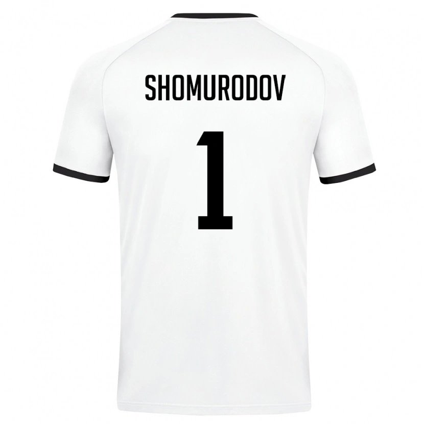 Danxen Pánské Uzbekistán Olim Shomurodov #1 Bílá Tmavě Zelená Daleko Hráčské Dresy 26-28 Dres
