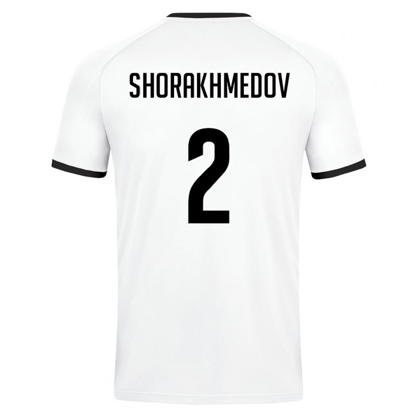 Danxen Pánské Uzbekistán Shorakhim Shorakhmedov #2 Bílá Tmavě Zelená Daleko Hráčské Dresy 26-28 Dres