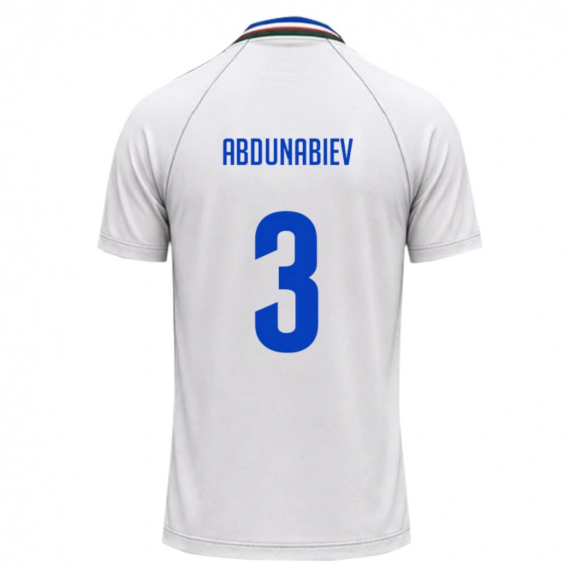 Danxen Pánské Uzbekistán Adis Abdunabiev #3 Bílá Tmavě Zelená Daleko Hráčské Dresy 26-28 Dres