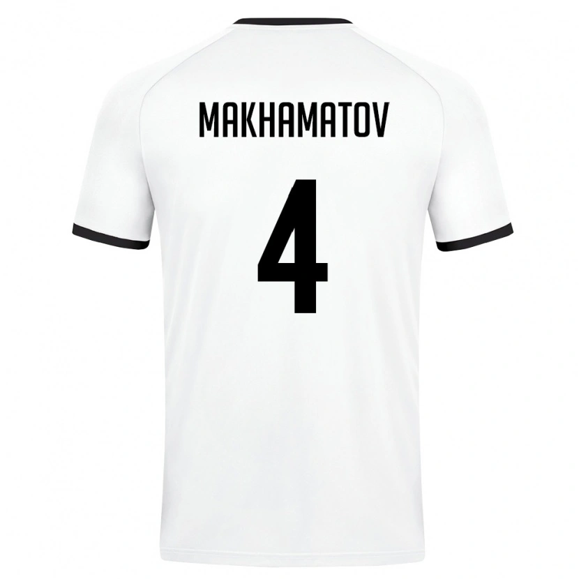 Danxen Pánské Uzbekistán Abdushukur Makhamatov #4 Bílá Tmavě Zelená Daleko Hráčské Dresy 26-28 Dres