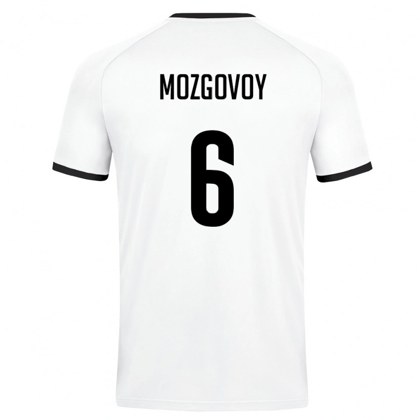 Danxen Pánské Uzbekistán Akmal Mozgovoy #6 Bílá Tmavě Zelená Daleko Hráčské Dresy 26-28 Dres
