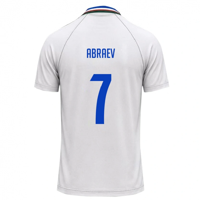 Danxen Pánské Uzbekistán Kuvonch Abraev #7 Bílá Tmavě Zelená Daleko Hráčské Dresy 26-28 Dres