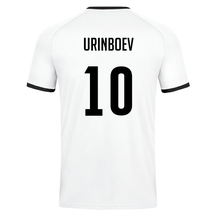 Danxen Pánské Uzbekistán Mukhammadali Urinboev #10 Bílá Tmavě Zelená Daleko Hráčské Dresy 26-28 Dres
