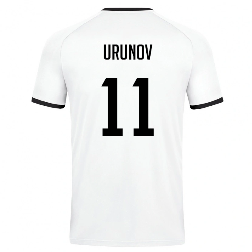 Danxen Pánské Uzbekistán Oston Urunov #11 Bílá Tmavě Zelená Daleko Hráčské Dresy 26-28 Dres