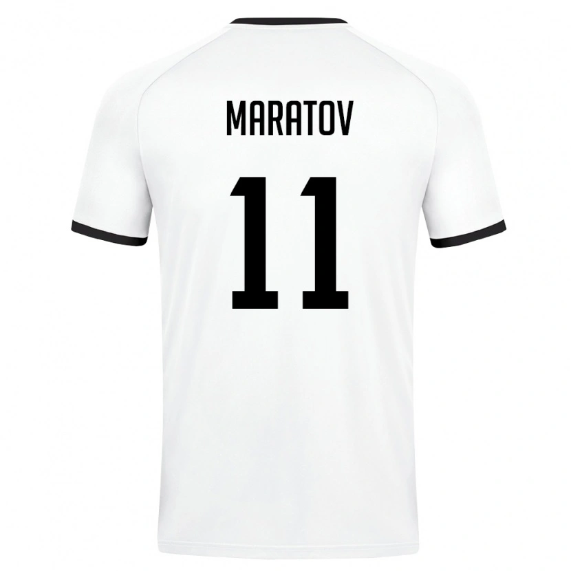 Danxen Pánské Uzbekistán Ulugbek Maratov #11 Bílá Tmavě Zelená Daleko Hráčské Dresy 26-28 Dres