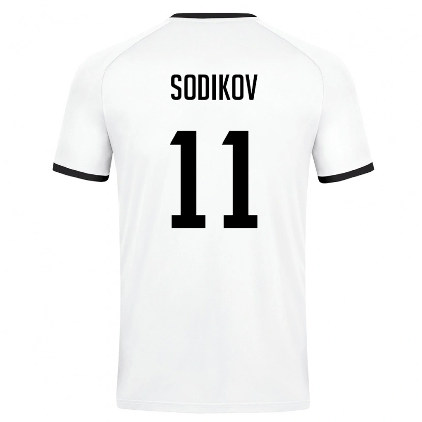 Danxen Pánské Uzbekistán Sayfiddin Sodikov #11 Bílá Tmavě Zelená Daleko Hráčské Dresy 26-28 Dres