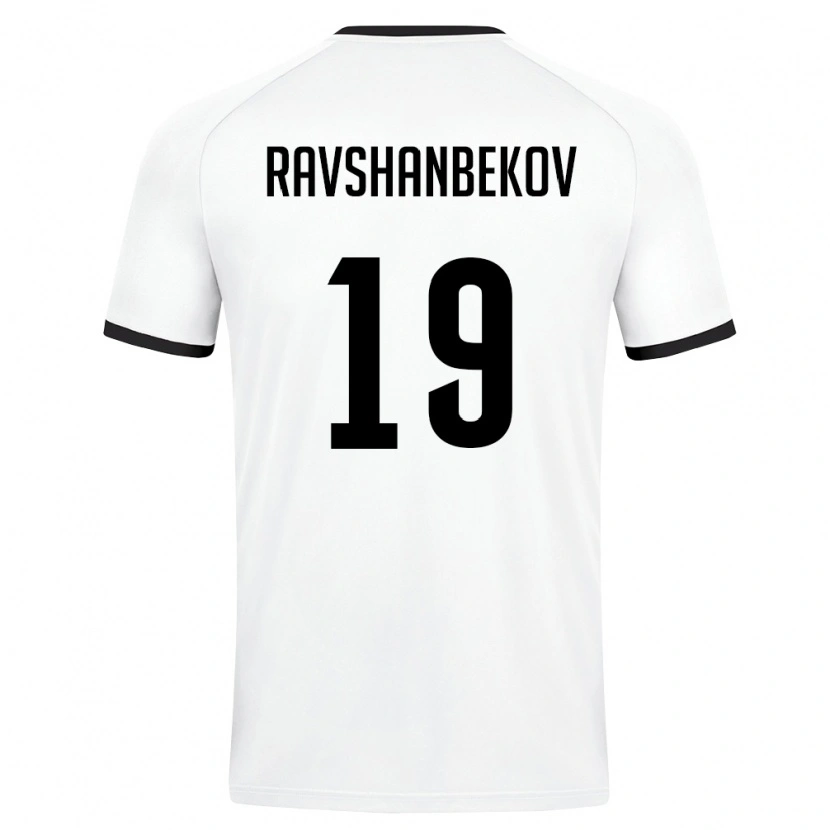 Danxen Pánské Uzbekistán Akhrorbek Ravshanbekov #19 Bílá Tmavě Zelená Daleko Hráčské Dresy 26-28 Dres