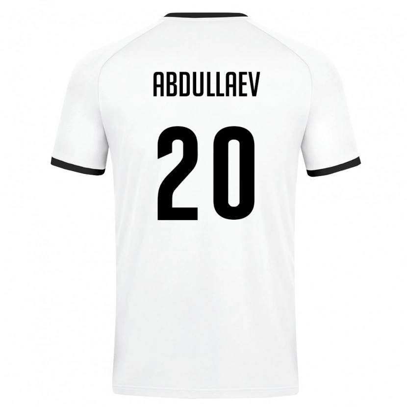 Danxen Pánské Uzbekistán Dilshod Abdullaev #20 Bílá Tmavě Zelená Daleko Hráčské Dresy 26-28 Dres