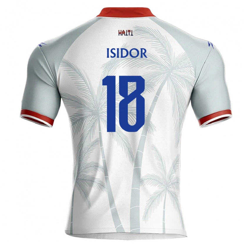 Danxen Pánské Haiti Wilson Isidor #18 Bílá Červená Šedá Daleko Hráčské Dresy 26-28 Dres