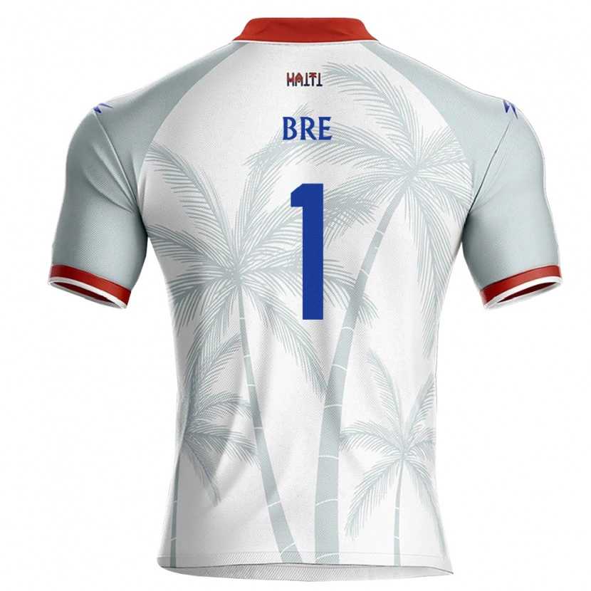Danxen Pánské Haiti Carlos Bre #1 Bílá Červená Šedá Daleko Hráčské Dresy 26-28 Dres