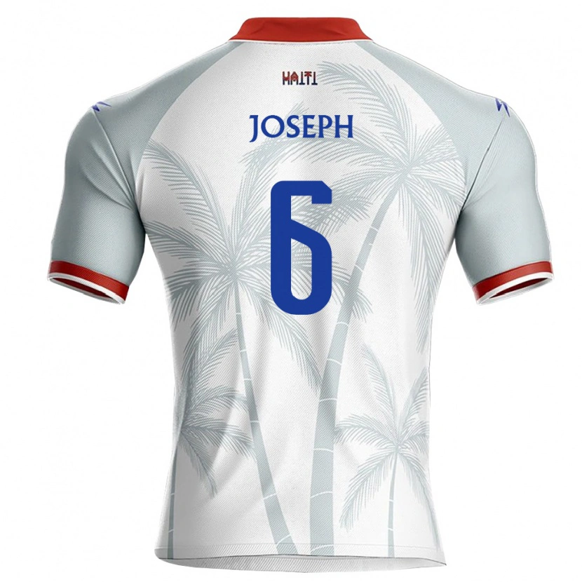 Danxen Pánské Haiti Belmar Joseph #6 Bílá Červená Šedá Daleko Hráčské Dresy 26-28 Dres