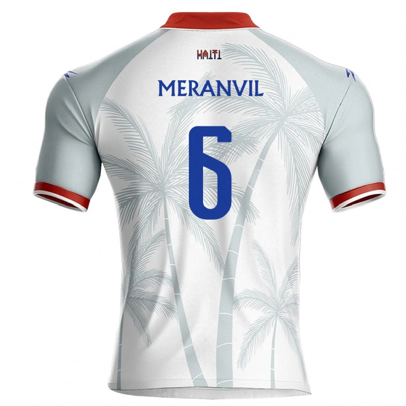 Danxen Pánské Haiti Bill Meranvil #6 Bílá Červená Šedá Daleko Hráčské Dresy 26-28 Dres