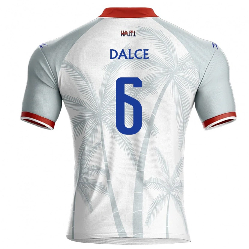 Danxen Pánské Haiti Danrick Dalce #6 Bílá Červená Šedá Daleko Hráčské Dresy 26-28 Dres