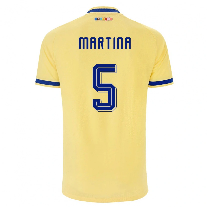 Danxen Pánské Curaçao Jorvimar Martina #5 Žlutá Námořnická Růžová Daleko Hráčské Dresy 26-28 Dres
