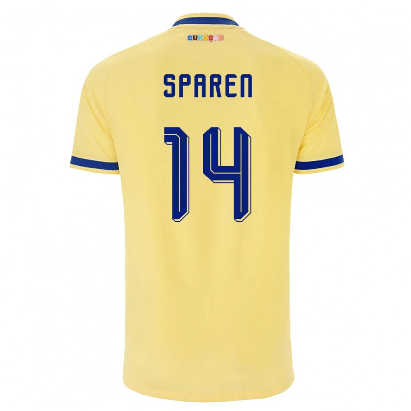 Danxen Pánské Curaçao Eljan Sparen #14 Žlutá Námořnická Růžová Daleko Hráčské Dresy 26-28 Dres