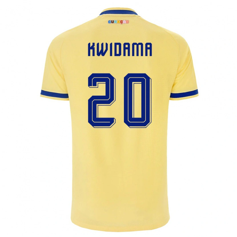 Danxen Pánské Curaçao Jowendrick Kwidama #20 Žlutá Námořnická Růžová Daleko Hráčské Dresy 26-28 Dres