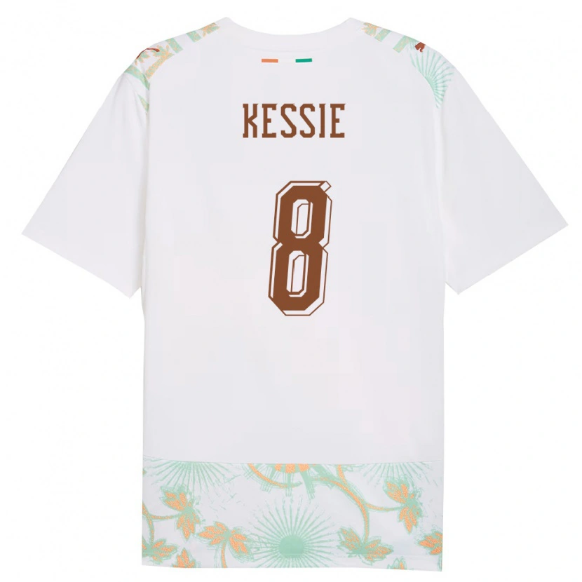 Danxen Pánské Pobřeží Slonoviny Franck Kessié #8 Bílá Oranžová Zelená Daleko Hráčské Dresy 26-28 Dres
