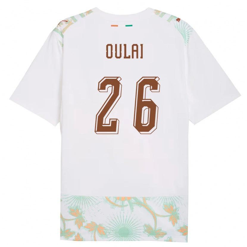 Danxen Pánské Pobřeží Slonoviny Christ Inao Oulaï #26 Bílá Oranžová Zelená Daleko Hráčské Dresy 26-28 Dres