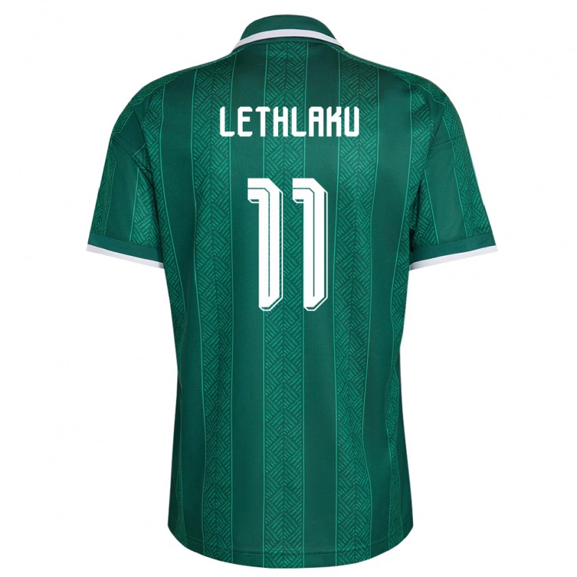 Danxen Pánské Jihoafrická Republika Kutlwano Lethlaku #11 Zelená Bílá Zlatá Daleko Hráčské Dresy 26-28 Dres