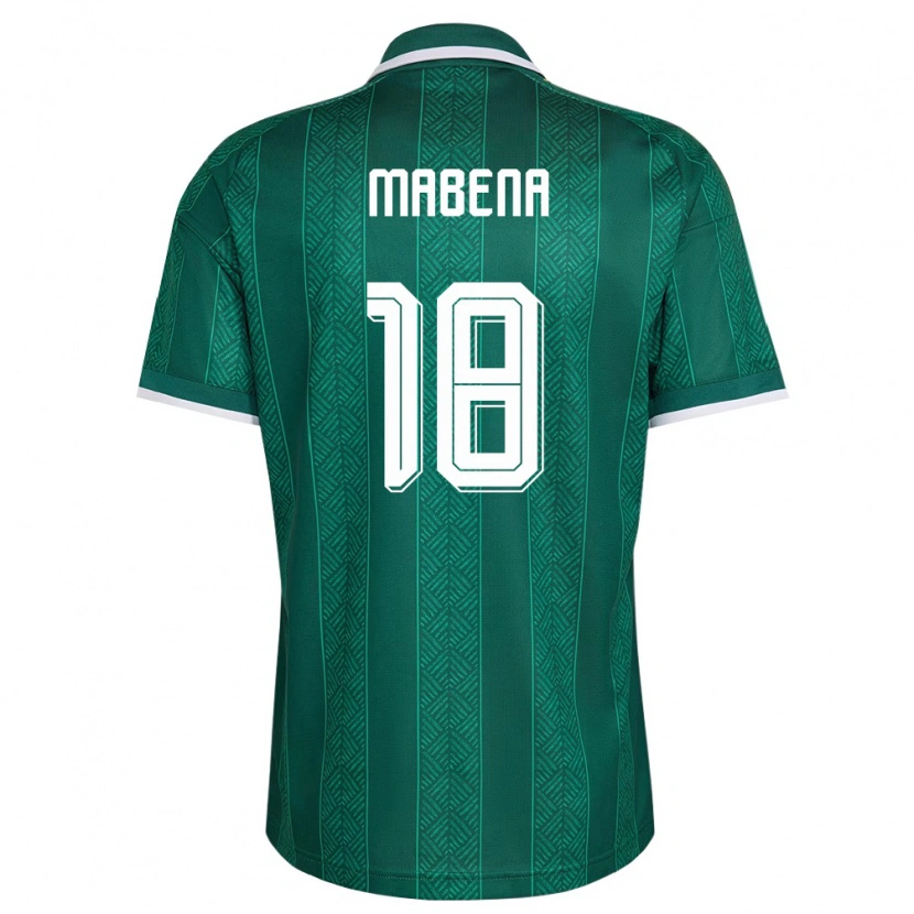 Danxen Pánské Jihoafrická Republika Siyabonga Mabena #18 Zelená Bílá Zlatá Daleko Hráčské Dresy 26-28 Dres