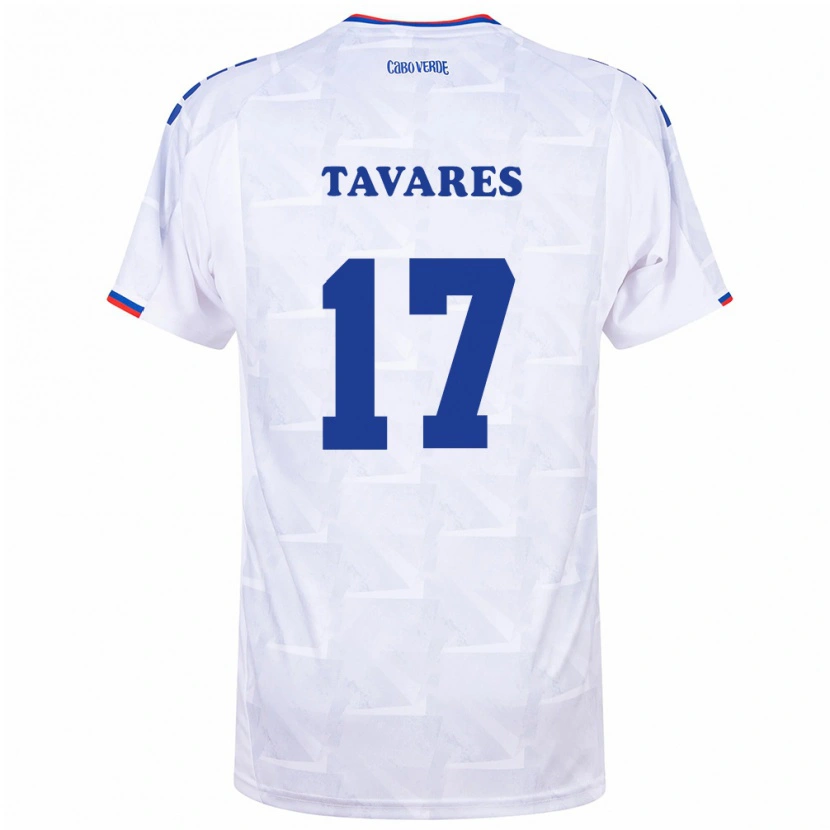 Danxen Pánské Kapverdy Heri Tavares #17 Bílá Vínová Daleko Hráčské Dresy 26-28 Dres
