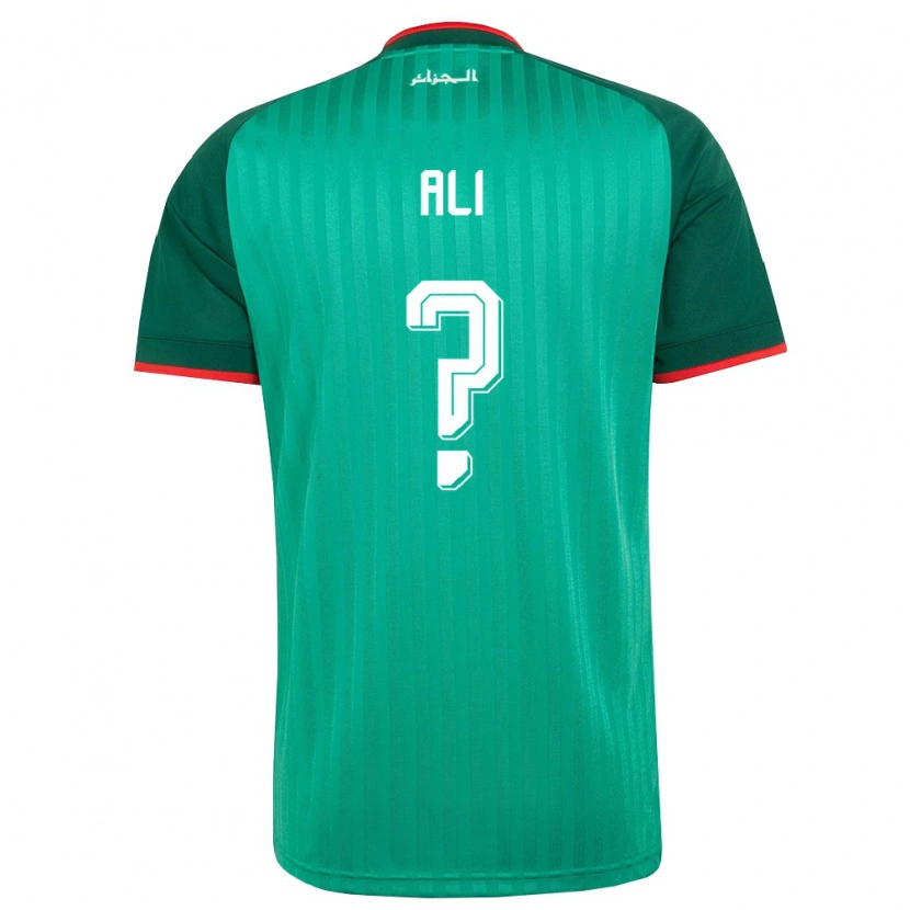 Danxen Pánské Alžírsko Kéfren Ali #0 Zelená Červená Bílá Daleko Hráčské Dresy 26-28 Dres