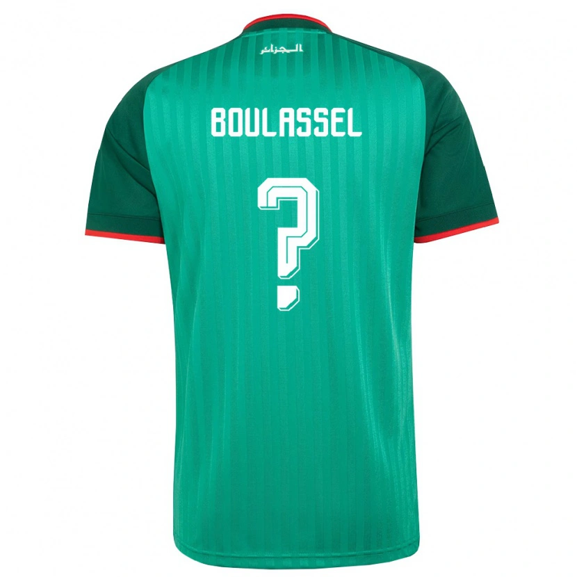 Danxen Pánské Alžírsko Wassim Boulassel #0 Zelená Červená Bílá Daleko Hráčské Dresy 26-28 Dres