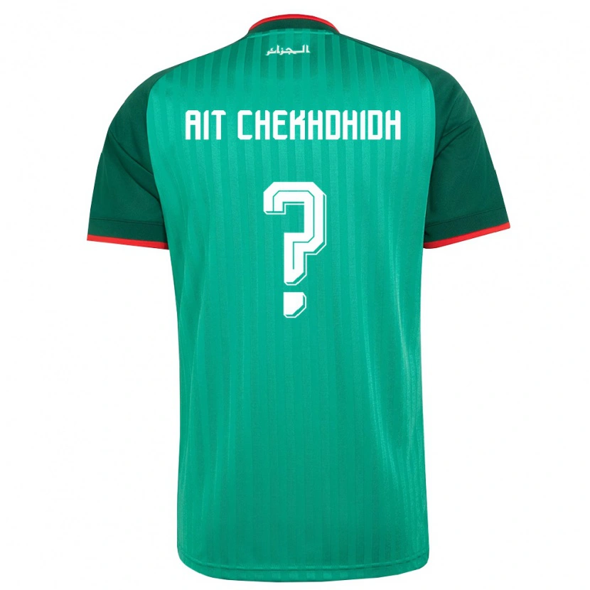 Danxen Pánské Alžírsko Aissa Ait Chekhdhidh #0 Zelená Červená Bílá Daleko Hráčské Dresy 26-28 Dres