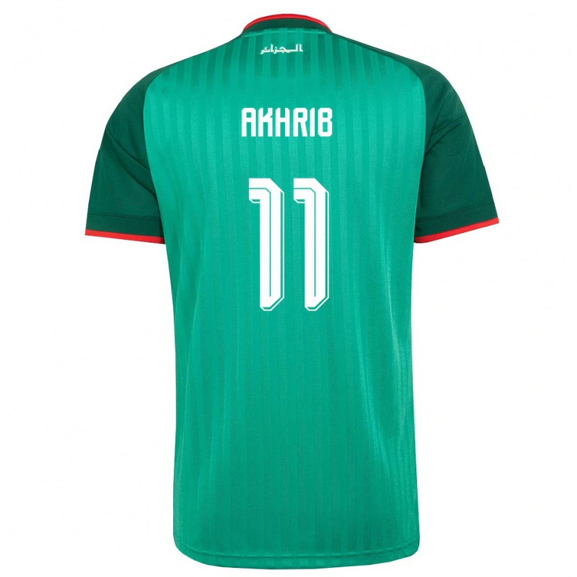Danxen Pánské Alžírsko Lahlou Akhrib #11 Zelená Červená Bílá Daleko Hráčské Dresy 26-28 Dres
