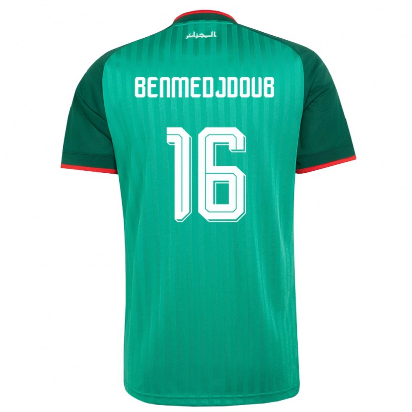 Danxen Pánské Alžírsko Nazim Benmedjdoub #16 Zelená Červená Bílá Daleko Hráčské Dresy 26-28 Dres