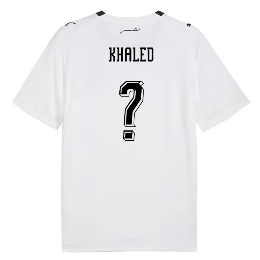 Danxen Pánské Egypt Maher Khaled #0 Bílá Šedá Černá Daleko Hráčské Dresy 26-28 Dres