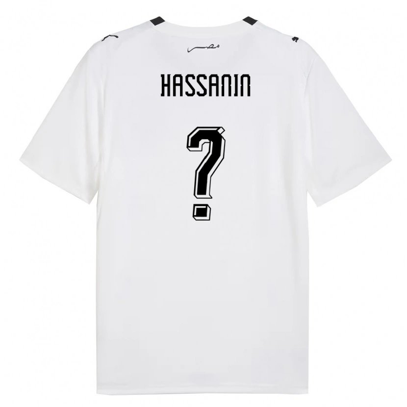 Danxen Pánské Egypt Karim Hassanin #0 Bílá Šedá Černá Daleko Hráčské Dresy 26-28 Dres