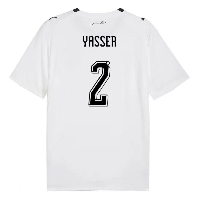 Danxen Pánské Egypt Yasser Ibrahim #2 Bílá Šedá Černá Daleko Hráčské Dresy 26-28 Dres