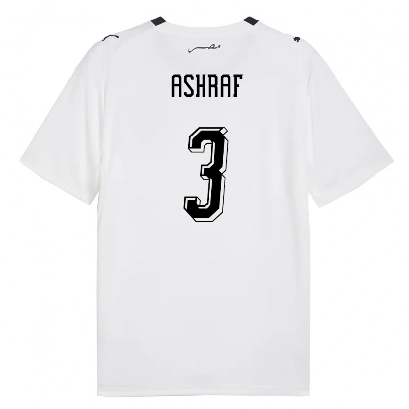 Danxen Pánské Egypt Nour Ashraf #3 Bílá Šedá Černá Daleko Hráčské Dresy 26-28 Dres