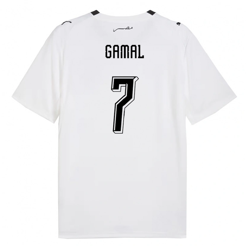 Danxen Pánské Egypt Mohamed Gamal #7 Bílá Šedá Černá Daleko Hráčské Dresy 26-28 Dres