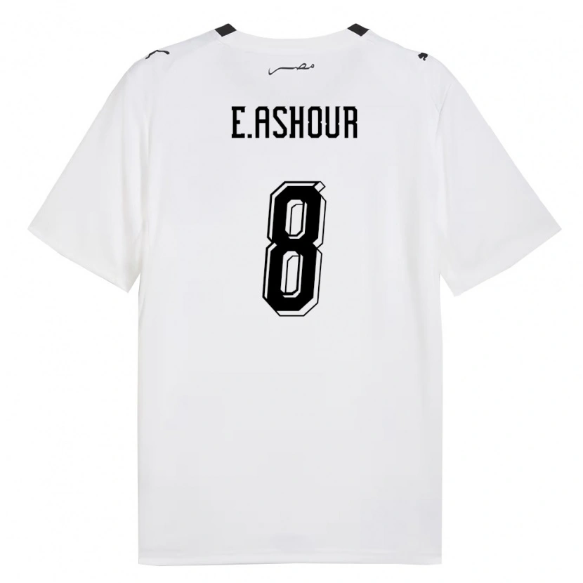 Danxen Pánské Egypt Emam Ashour #8 Bílá Šedá Černá Daleko Hráčské Dresy 26-28 Dres