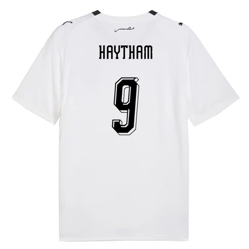 Danxen Pánské Egypt Mohamed Haytham #9 Bílá Šedá Černá Daleko Hráčské Dresy 26-28 Dres