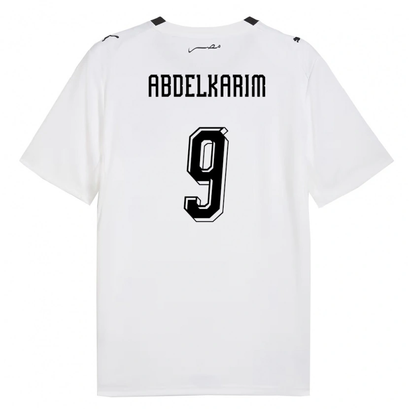 Danxen Pánské Egypt Hamza Abdelkarim #9 Bílá Šedá Černá Daleko Hráčské Dresy 26-28 Dres