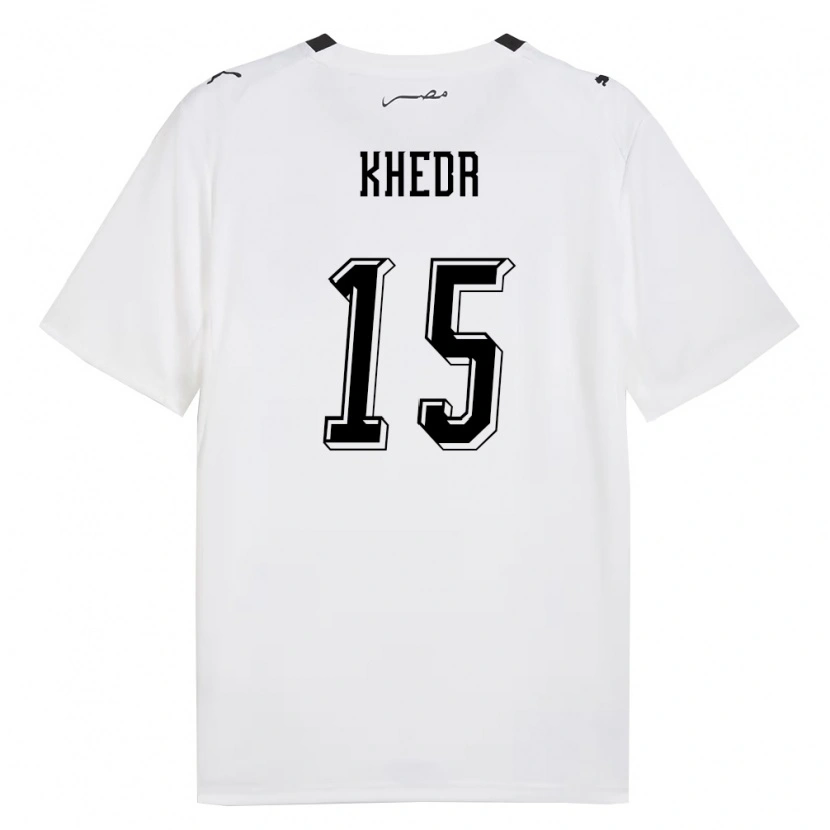Danxen Pánské Egypt Omar Khedr #15 Bílá Šedá Černá Daleko Hráčské Dresy 26-28 Dres