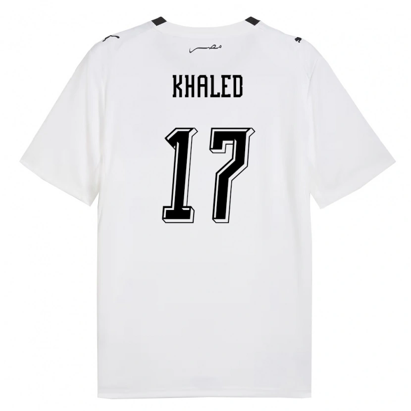 Danxen Pánské Egypt Amr Khaled #17 Bílá Šedá Černá Daleko Hráčské Dresy 26-28 Dres